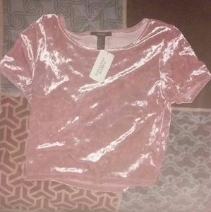 *TRADED* Forever 21 Pink Velvet Crop Top